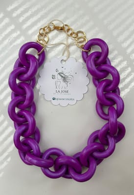 Collar Eslabones Morado