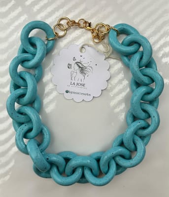 Collar Eslabones Turquesa