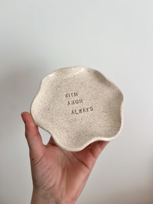 Plato joyero blanco WITH AMOR ALWAYS
