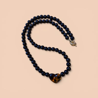 Collar Vidrio Negro/Print