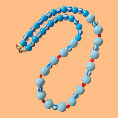 Collar Celeste/ Rayas1