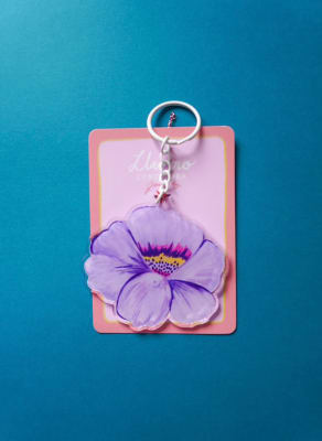 Llavero Flor morada1