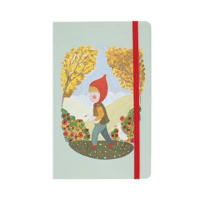 Libreta tapa dura Paseo con pato  verde agua