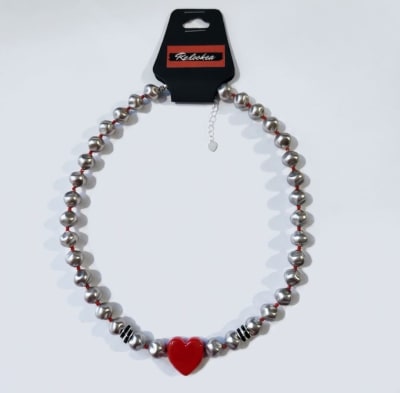 Slim Collar Corazon Rojo Ceramica1