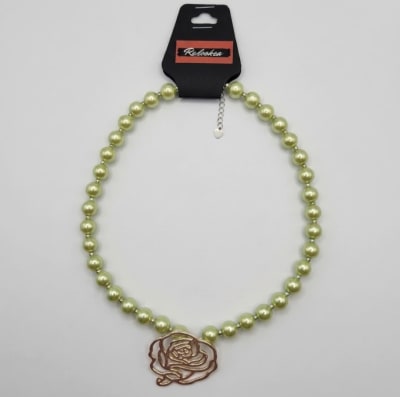 Slim Collar Colgante Plateado Flor