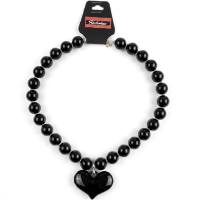 Maxi Collar Corazon Negro