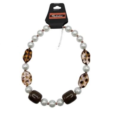 Maxi Collar Acrilico Marron1