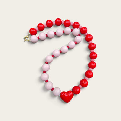 Collar Rojo/Rosa/Piedra1