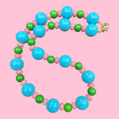 Choker Calipso/Verde/Rosa
