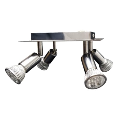 APLIQUE DECO FT BASE CUADRADO S/P 4XGU10 CROMO INT