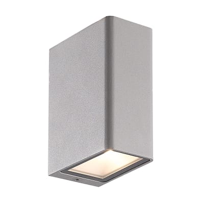 APLIQUE 2X6W CALIDO IP54 BIDIRECCIONAL PLATA ROBLAN