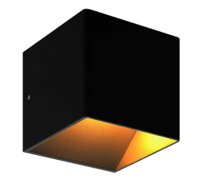 APLIQUE DECO FT MURO CUADRADO NEGRO CALIDO  6W