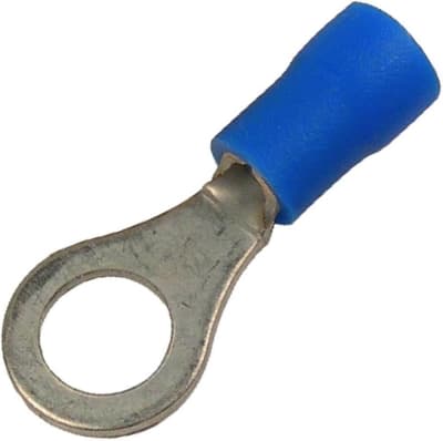 TERMINAL AISLADO ANILLO AZUL 14/16AWG PERF 6.3MM BL100 PE1
