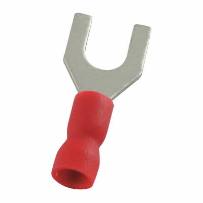 TERMINAL AISLADO HORQUILLA ROJO 18/22AWG PERF 6MM BL100 PE
