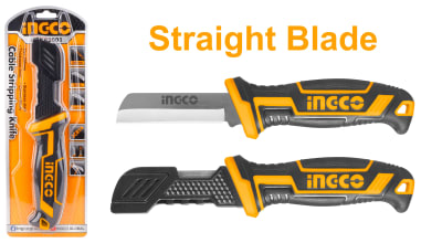 CUCHILLO INGCO PELACABLES HOJA RECTA 200MM