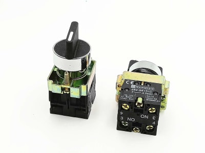 SELECTOR 3 POS. FIJA 22MM M/CORTA 2 NA PE1