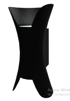 APLIQUE DECO FT MURO NEGRO 2X5W 20CM EXT2