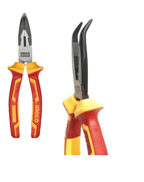 ALICATE INGCO DE PUNTA CURVA INDUSTRIAL AISLADO 1000V VDE 200MM 8in