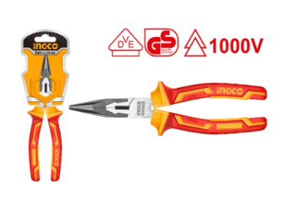 ALICATE INGCO DE PUNTA INDUSTRIAL AISLADO 1000V  VDE 160MM 6in