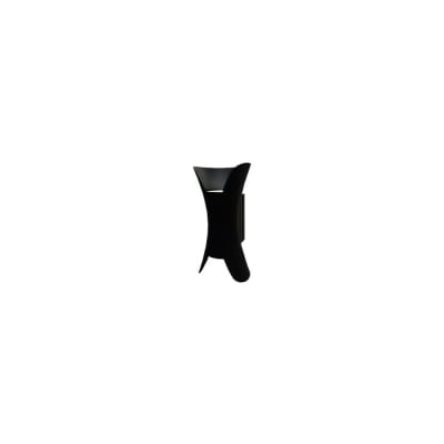 APLIQUE DECO FT MURO NEGRO 2X3W 13CM EXT