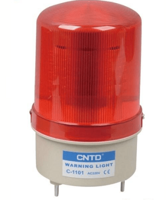 BALIZA DESTELLO + SIRENA 110/220VAC ROJO CHINT