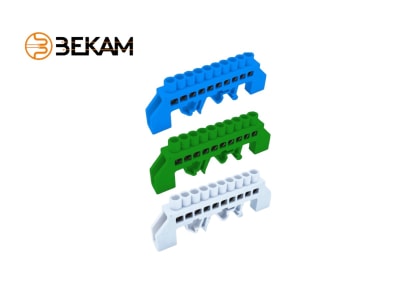 BARRA AISLADA BEKAM   RIEL DIN AZUL 10 P1