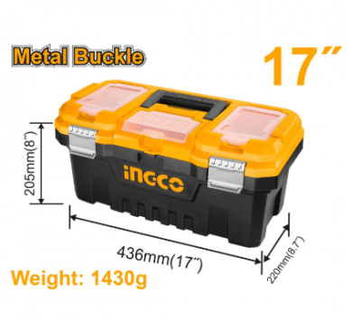 CAJA INGCO DE HERRAMIENTAS PLASTICA 20LT 436X220X205MM