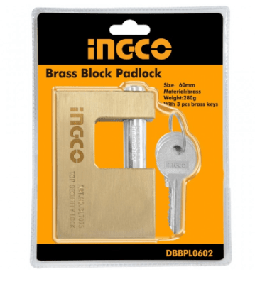 CANDADO INGCO DE SEGURIDAD BLOQUE TIPO C INDUSTRIAL 80MM