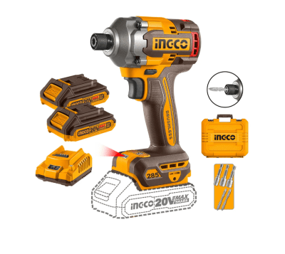 ATORNILLADOR INGCO IMPACTO +2BATERÍAS 2A Y CARGADOR 1/4
