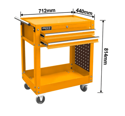 CARRO DE HERRAMIENTAS INGCO INDUSTRIAL METAL 2 CAJONES 2 NIVELES1