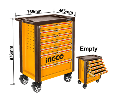 CARRO DE HERRAMIENTAS INGCO INDUSTRIAL METAL 765X465X812MM 7 CAJONES