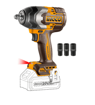 PISTOLA DE IMPACTO INGCO BL INALÁMBRICA INDUSTRIAL 1/2