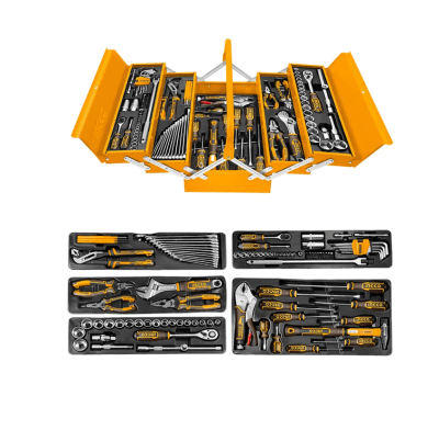 SET DE HERRAMIENTAS INGCO INDUSTRIAL CON CAJA METALICA 108PIEZAS