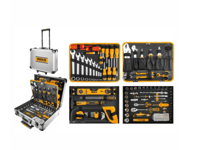 SET DE HERRAMIENTAS INGCO INDUSTRIAL MALETIN METALICO 147PIEZAS