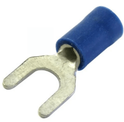 TERMINAL AISLADO HORQUILLA AZUL 14/16 AWG PERF 6MM BL100 PE