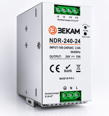FUENTE DE ALIMENTACIÓN 10A 240VAC - 24V A RIEL DIN BK