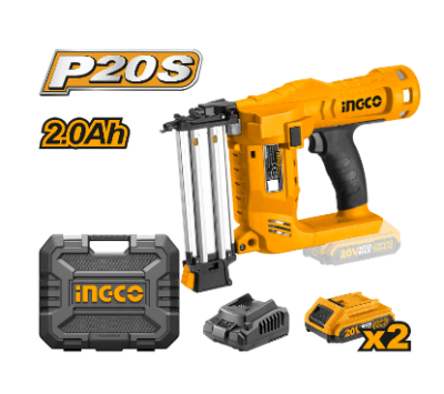 CLAVADORA INGCO 2 BATERÍAS 2AH + CARGADOR 20V