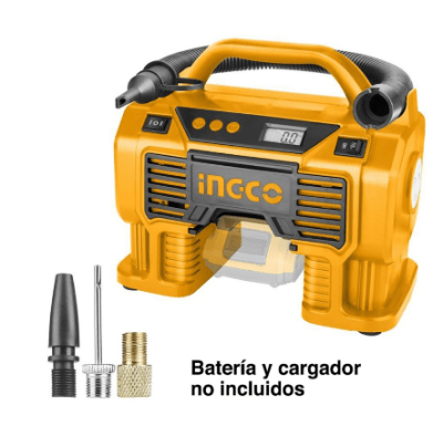 COMPRESOR DE AIRE INGCO INFLADOR INDUSTRIAL 20V 160PSI
