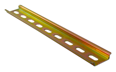 RIEL DIN BICROMATADO ESPESOR 1mm - 1MT PERFORADO BEKAM1