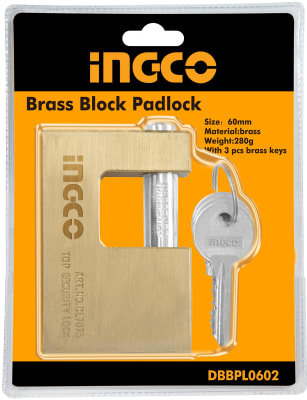 CANDADO INGCO DE SEGURIDAD BLOQUE TIPO C INDUSTRIAL 70MM