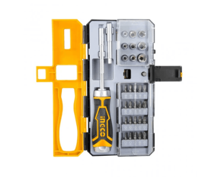 SET DESTORNILLADOR INGCO PUNTAS PH/SL/PZ/T/HEX 33 PIEZAS