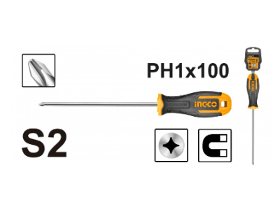 DESTORNILLADOR INGCO INDUSTRIAL P/CRUZ PH1X100MM