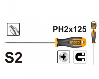 DESTORNILLADOR INGCO INDUSTRIAL P/CRUZ PH2X125MM