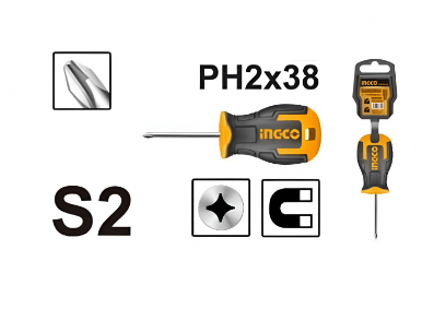 DESTORNILLADOR INGCO CORTO PH2 38MM1