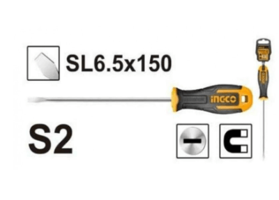 DESTORNILLADOR INGCO INDUSTRIAL PUNTA PLANA SL6 150MM