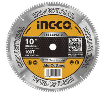 DISCO SIERRA INGCO CIRCULAR INDUSTRIAL ALUMINIO 100T 254MM 10in