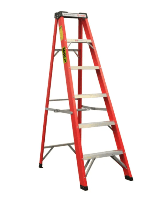 ESCALERA INGCO DE TIJERA FIBRA DE VIDRIO 6 PELDAÑOS