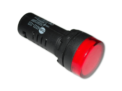 LUZ PILOTO INTERMITENTE ROJO 220V 22MM AC/DC TN1