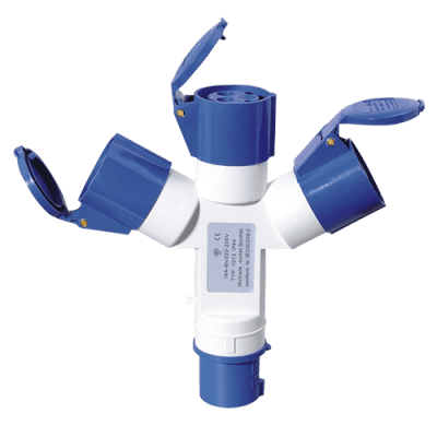 DERIVACION BEKAM 3 ENCHU. HEMBRAS  16A 3P 220V1