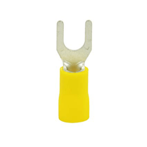 TERMINAL AISLADO HORQUILLA AMARILLO 10/12AWG PERF 5MM BL100 PE